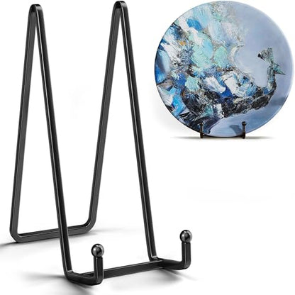 IPAME 16 Inch Heavy Duty Plate Stand (2 Pack) - Metal Display Easel for Large Plates, Picture Frames, Signs, Posters, Decorative Platters - size: 16 Inch