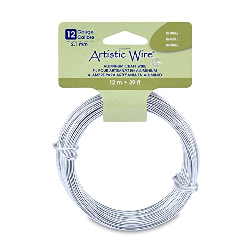 Artistic Wire Aluminum Craft Wire 12ga - Silver Tone - color: Natural Aluminum