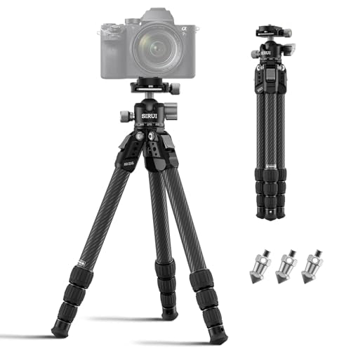 SIRUI AM-224S+G0 Carbon Fiber Mini Tripod, G0 Low Profile Ball Head - style: AM-224S+G0