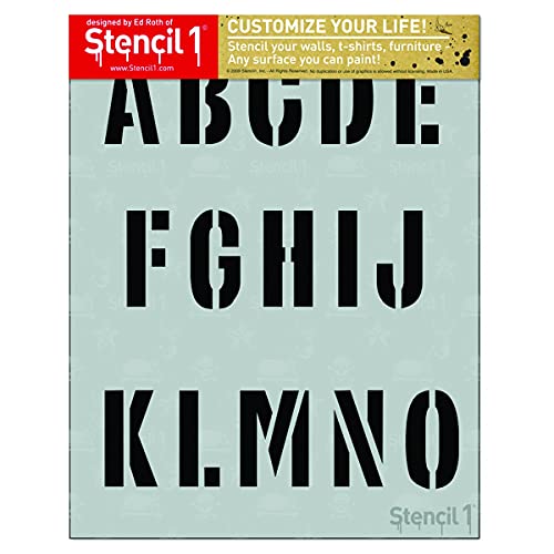 Stencil1 Industrial Font Stencil 1" Alphabet Letters Painting Art Craft - style: 1" Letters