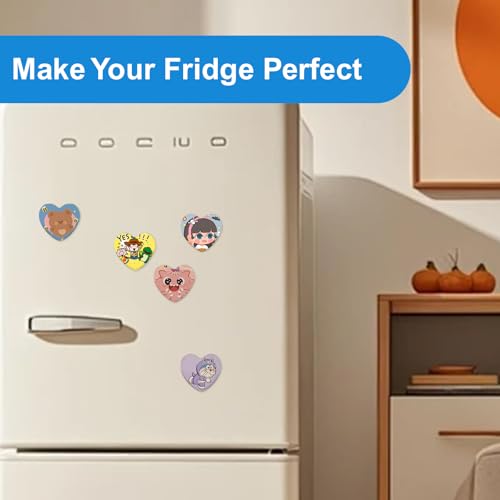 Heart-Shaped Button Maker Machine 100 Button Supplies58mm | 50 Button Supplies&50 Fridge Magnet Maker Supplies,58mm,DIY Personalized Pinback Buttons Children Gift - color: Heart