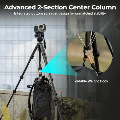 SmallRig 71" Camera Tripod Stand AP-21, Travel Tripod for iPhone and Camera for Canon for Nikon with Phone Holder & Carry Bag, Portable Beginner Tripod with Quick-Flip Lock Legs, Max Load 11lb - style: AP-21