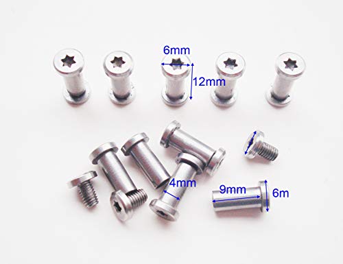 5Afashion EDC Knives handle pivot pin screw,survival knife rivets pocket folding knife shaft fasteners,pack 10 sets | Knives handle pivot pin screws,survival knife rivets pocket folding knife fasteners compatible with blade,pack of 10 sets