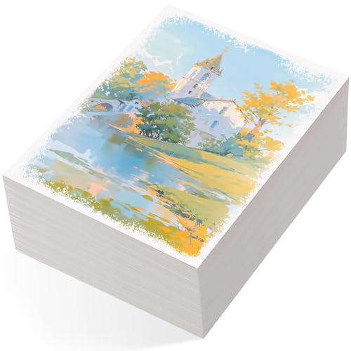 240 Sheets Watercolor Paper Bulk 8.5 x 11 in, 110 Lb/230 GSM, White | Cold Press Texture, Good Absorbency, Resists Pilling and Warping, for Cards, Drawing, Kids, Students, Beginners - size: 8.5x11 Inch