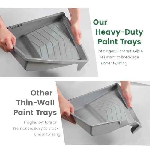 VOOMEY 17 Piece Paint Roller Kit, 9" & 4" Rollers with Tray & Brushes - style: 17pcs paint roller kit