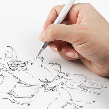 0.5mm Mechanical Pencils Set Sketching Pencils Metal Automatic Pencils Drawing Pencils for Sketching Drawing and Writing