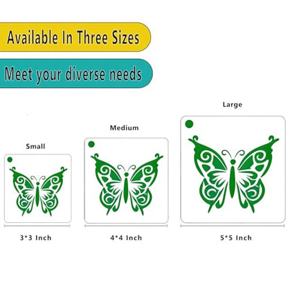 5 Inch Botanical Stencils for Painting - 80 Pcs Reusable Nature Craft Templates with Floral, Butterfly & Bird Motifs for DIY Home Decor, Wood Signs, Wall Art&Classroom Projects (Large) - size: 5inch