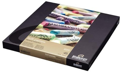 Rembrandt Soft Pastel Traditional Box Set, 45-Piece Full Sticks, General Selection