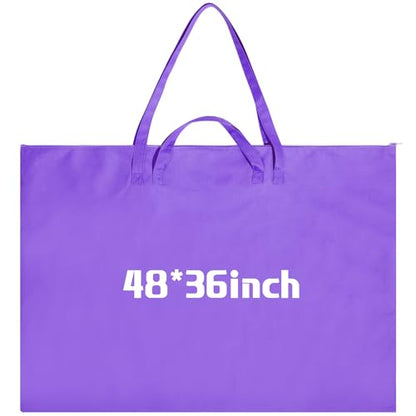 Abbylike 1 Pcs 48x36 Inch Art Portfolio Bag Purple Large Waterproof Nylon - color: Purple, size: 48 x 36 Inch