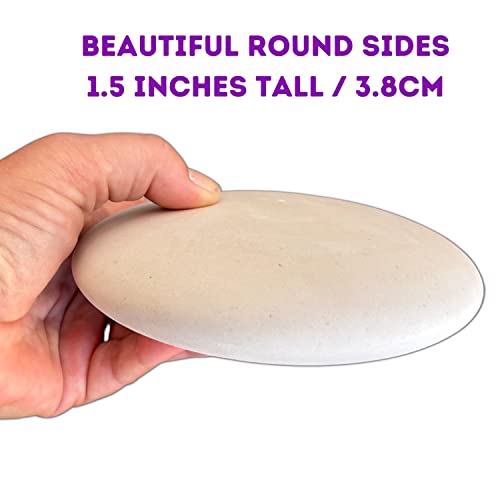 Large Rock Mold - Design #5-5.5 inches Wide - Features a Round Smooth Shape and an inbuilt Center dot for Mandala and Stone dot Art - Perfect for Rock Painting