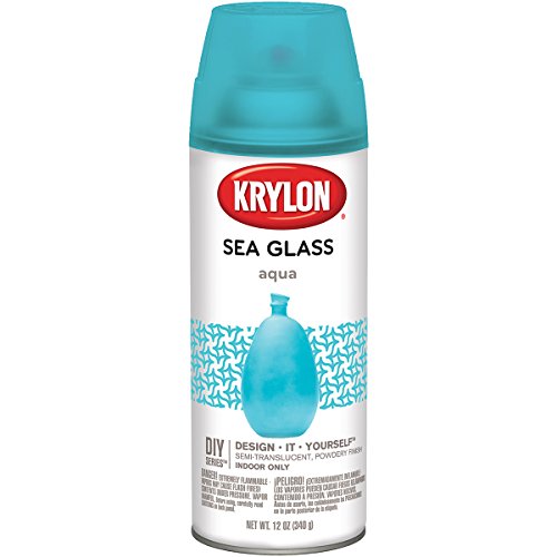 Krylon Sea Glass Finish, Aqua, 12 oz - color: Aqua