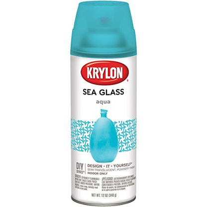 Krylon Sea Glass Finish, Aqua, 12 oz - color: Aqua