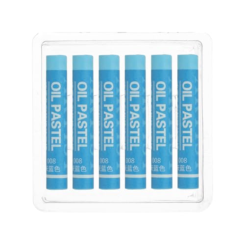 PATIKIL Sky Blue Oil Pastels, 6Pcs Soft Oil Crayons Creamy Pastels Stick Art Supplies for Art Painting Drawing Blending Graffiti for Drawing Beginners Artists - color: Sky Blue