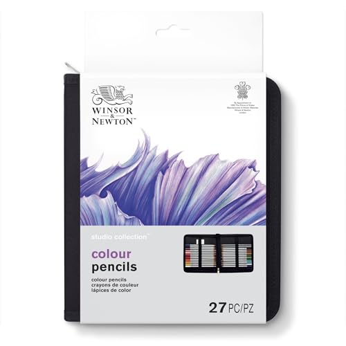 Winsor & Newton Studio Collection Artist Pencils, Color Pencil Wallet, Set of 27