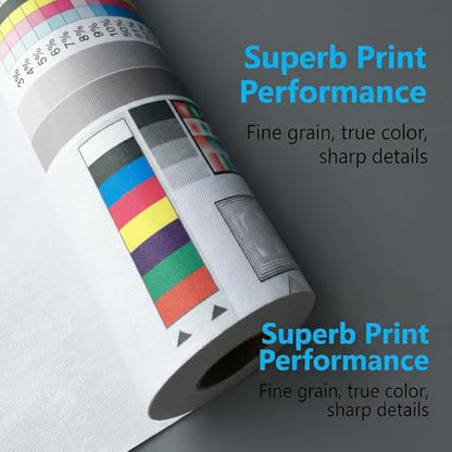 Polyester Canvas Roll 60" x 40ft Waterproof Matte Inkjet Canvas for Decorative Painting Advertising and Wide Format Inkjet Printing - size: 60"x40ft