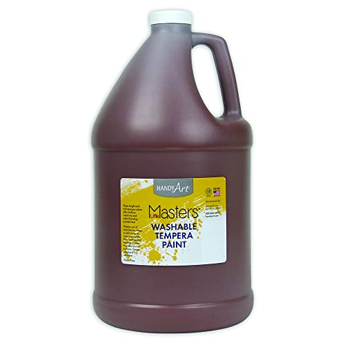 Handy Art Little Masters Washable Tempera Paint, Brown, Gallon 128 oz - color: Brown, size: 128 Fl Oz