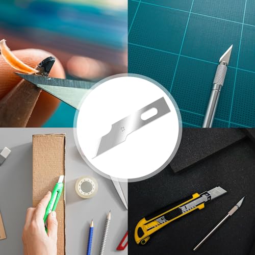120 Pcs Exacto Knife Blades, #12 High Carbon Steel Hobby Knife Blade Refills Hobby Knife Replacement Blades for Craft, Scrapbooking, Stencil - size: #12