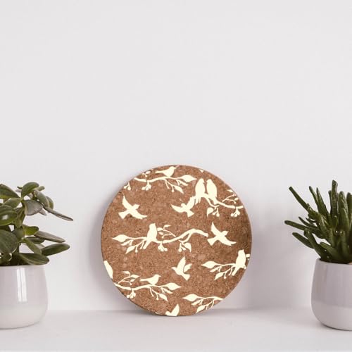 Birds On Branch Wall Stencil Template 11.8 x 11.8 Inch Reusable Plastic Stencil for Painting on Wood Wall Floor Tile Fabric Glass DIY Home Decor | 11.8" x 11.8" Plastic Craft Stencil, Branch Bird Wall Stencil, DIY Home Decor Template for Wood Wall Floor T