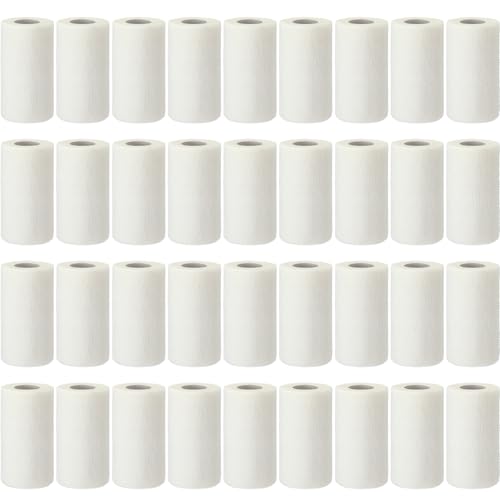 Treela 36 Pcs Self Adherent Bandage 4" X 5 Yard Wrap Breathable | Cohesive Bandage Elastic Adhesive Tape for Stretch Athletic Sports Wrist Ankle - color: White, size: 4" X 5 Yard