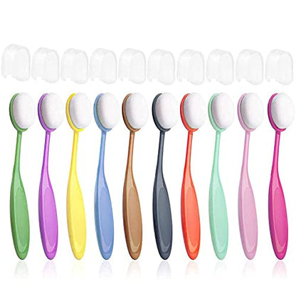Yoseng 10 Pcs Ink Blending Brushes,with Protective Covers for Card Making | Color-Coded Handles Stencil Brushes,Background Blender Craft Brushes,Paper Crafter Artist Tool,Brush Head Diameter 0.86" - color: 10 Color With Cover