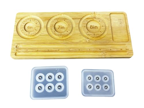 Daocaorenix Resin Bead Mold Set with Beading Board (Style A:12mm & 16mm Bead Molds + Large Beading Board)