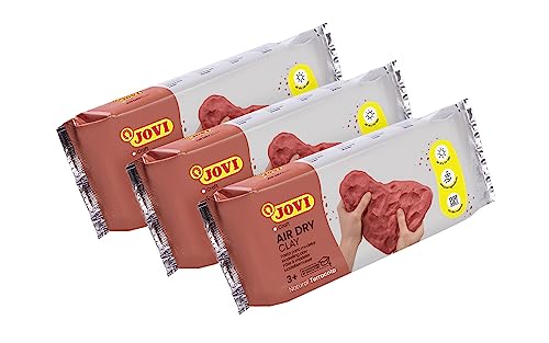 Jovi - Air Dry Clay, 3 x 1.1 lb, Terracotta Color, Total of 3.3 lb - color: Terracotta, size: 3.3 lb