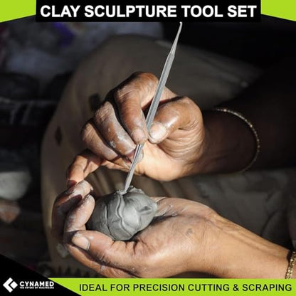 CYNAMED 10 Pc Stainless Steel Spatula Wax & Clay Sculpting Tool Set - style: 10PC