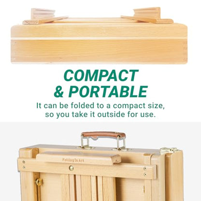 Falling in Art Adjustable Sketchbox Tabletop Easel with Storage Drawer