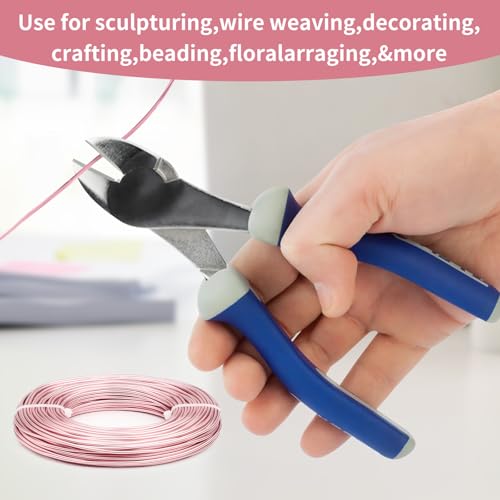 12 Gauge Aluminum Craft Wire for Jewelry Making, 32.8FT Bendable Metal Wirefor Bonsai Armature(Light Pink) - color: Light Pink