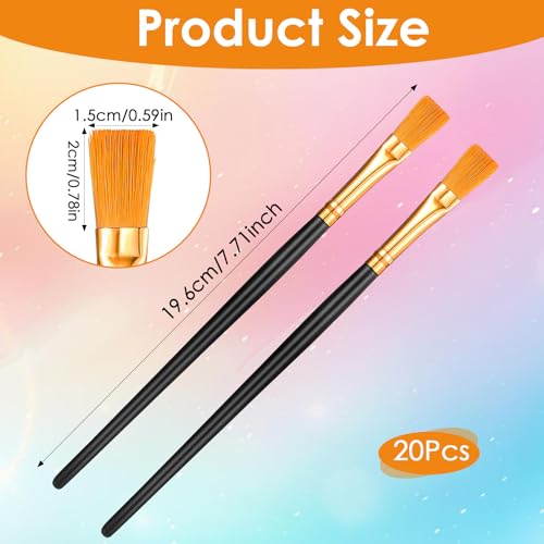 JJUNW 20 Pcs Small Brush Bulk for Detail Painting, Watercolor Paint Brushe Bulk Paint-Brushes Set for Acrylic Painting Oil Watercolor Face Nail Art Canvas Miniature Detailing & Rock-Painting