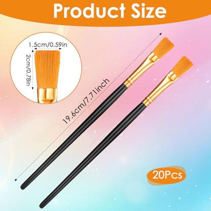 JJUNW 20 Pcs Small Brush Bulk for Detail Painting, Watercolor Paint Brushe Bulk Paint-Brushes Set for Acrylic Painting Oil Watercolor Face Nail Art Canvas Miniature Detailing & Rock-Painting