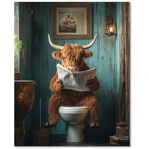 Funny Paint by Numbers Kit for Adults, Paint by Number for Adults 16x20 in - color: Highland Cow (16x20inch)