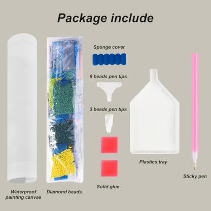 hill froeistung Animal Scenery Diamond Art Painting Kits for Adults - color: HF-A211