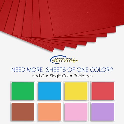 Red EVA Foam Sheets, 6 x 9 Inch, 2mm Thick – Foam Paper for DIY Arts and Crafts, School Projects, and More – 8 Pack - color: Red