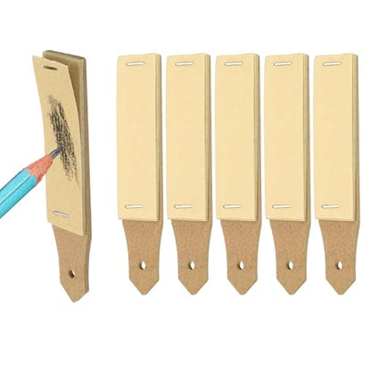 PATIKIL 6 Pcs Sandpaper Pencil Sharpener Pencil Pointer Sharpening Brown