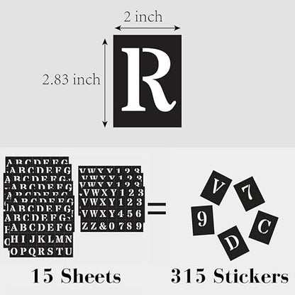 2 Inch Letter Stencils Numbers Templates 315 Adhesive Stencils for Painting, Glass Etching & Wood Burning Sticker Stencil Letters Numbers for DIY Crafts, Fabric, Mailbox, Art Projects, etc (StarStik) - style: 2 inch STARSTIK