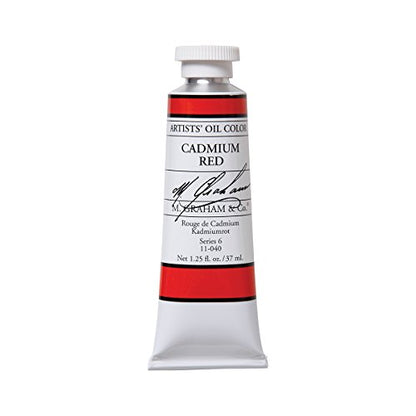 M. Graham Artist Oil Paint Cadmium Red 1.25oz/37ml Tube - color: Cadmium Red, size: 1.25 Fl Oz (Pack of 1)