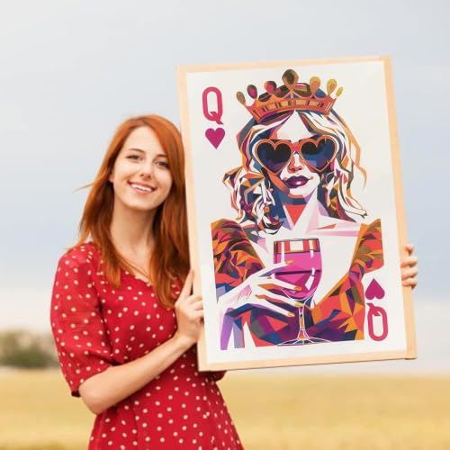 Meothan 5D Queen of Hearts Diamond Art Kits for Adults (11.8x15.7inch) - color: Poker Queen, size: 11.8x15.7in(30x40cm)