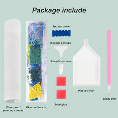 hill froeistung 5D Colorful Bird Diamond Art Painting Kits for Adults,Lake,Flower Diamond Art for Beginners, DIY Full Drill Mallard Duck Diamond Art Painting(12X12 inch) - color: HF-A024
