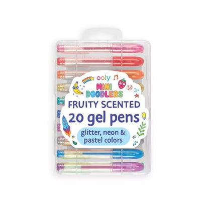 Ooly Scented Mini Doodlers Gel Pens, Set of 20 | Ages 3+, Glitter, Neon, and Pastel Scented Mini Pens for Kids and Adults, Fun Art and Stationery Supplies, Great Gift Idea - style: Glitter, Neon & Pastel Mini Pens