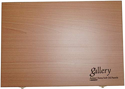 MUNGYO Gallery Professional 72-Color Soft Oil Pastel Set | Superior Blendability, Elegant Wooden Case