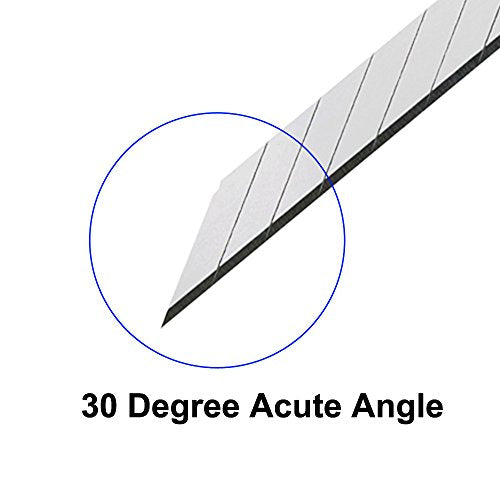 Gebildet 30 Degree Carbon Steel Snap-Off Spare Blades Auto Vinyl Cutting Knife Tint Film Hand Tools 30pcs of Pack - color: Blade