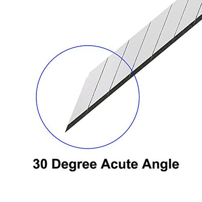 Gebildet 30 Degree Carbon Steel Snap-Off Spare Blades Auto Vinyl Cutting Knife Tint Film Hand Tools 30pcs of Pack - color: Blade