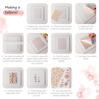 10 Sheets Clay Transfer Paper for Earrings & Polymer Clay, Leopard Print Pattern Water Transfer Paper for Polymer Clay Jewelry Necklaces Pendants DIY Craft Supplies 5.82x3.93inch - color: Leopard Print