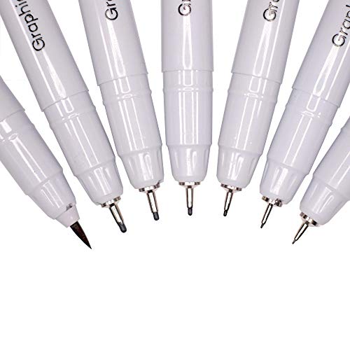Graphic Fineliners Pens, Premium set of 7, pen0005