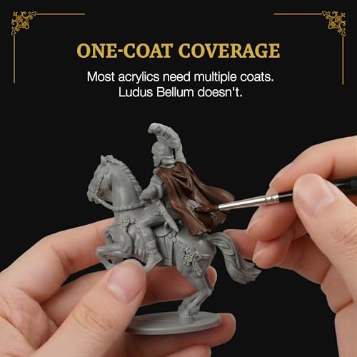 Ludus Bellum Miniature Paint Brown Color 18ml Precision Dropper Bottle | Professional Acrylic Paint for Miniatures & Models, Provides Quality Acrylic Tones and Shades for Warhammer 40K D&D Figures - color: Brown