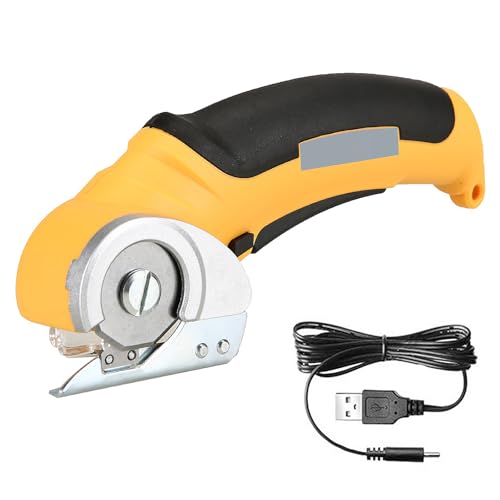 Electric Scissors 4.2V Cordless Cardboard Cutter with Safety Lock | Rotary scissors, Rechargeable Powerful Fabric Cutter, rotary cutter for fabric Cardboard Carpet Leather