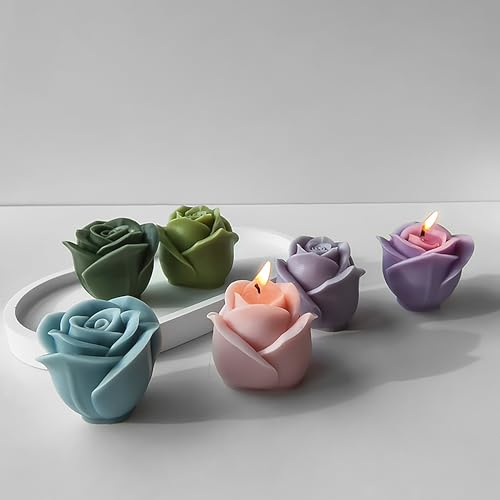 Resin Mold Clay Mold Jewelry Resin Casting Mold Candle Making Molds Craft Supplies 3D Mold Silicone Mold for Resin Casting Mold (jx-flower-2-pack-x4) - color: jx-flower-2-pack-x4