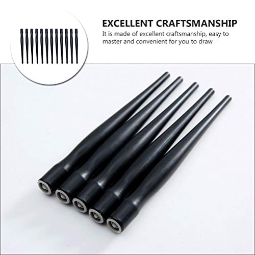 Tofficu Comic Dip Pen Holder Manga Dip Pen Holder for Drawing Calligraphy Thin Line Art Easy Nib Replacement Practical Writing Supplies 5.11 X 0.78 X 0.47 in - color: Blackx2pcs