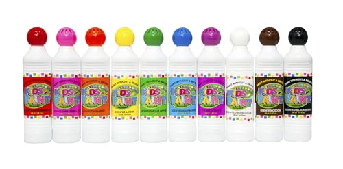Crafty Dab Washable Scented Kids Tempera Poster Paint, Assorted Vibrant Colors, 1.4 oz, Set of 10